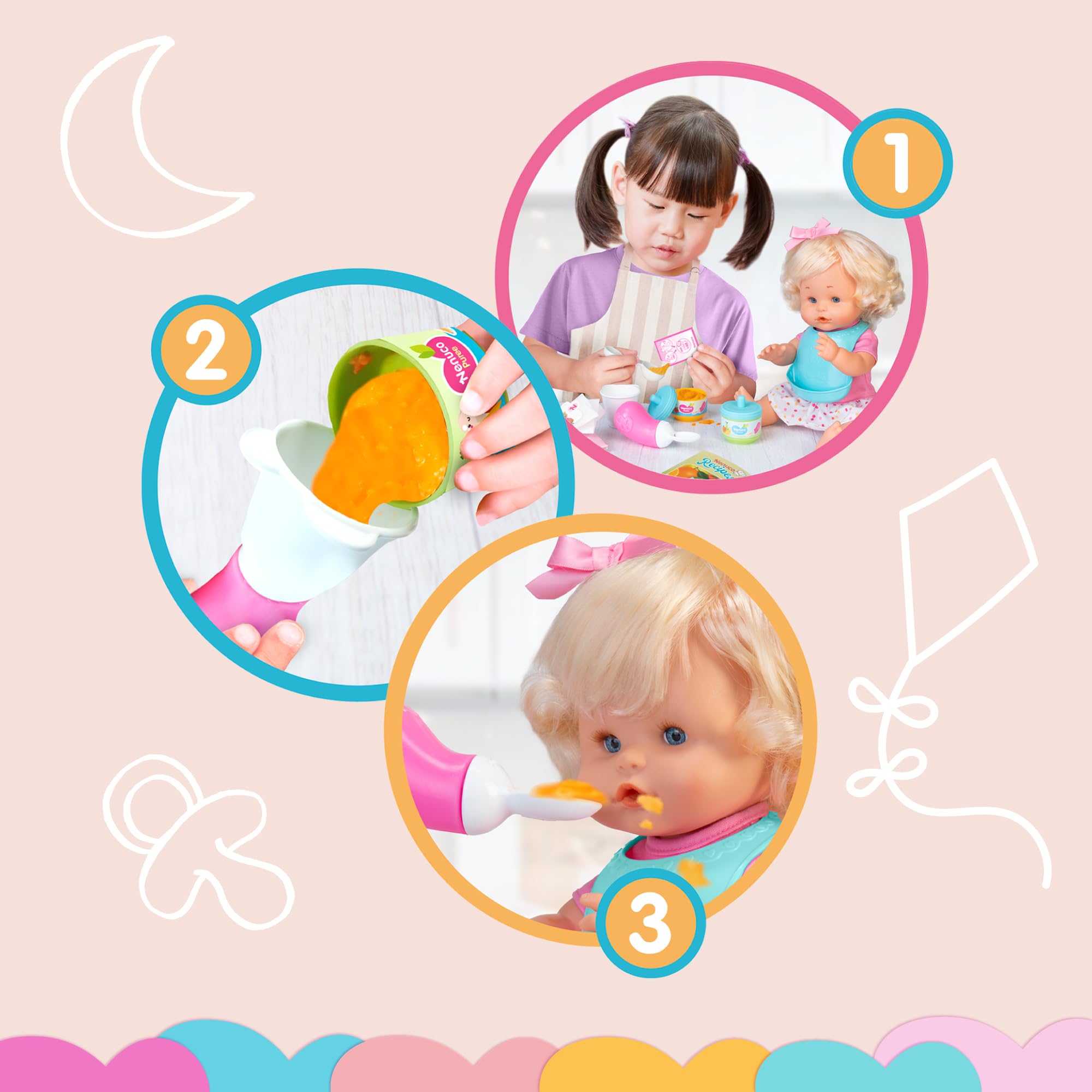 Nenuco Prima Pappa bambola 35cm bionda con accessori