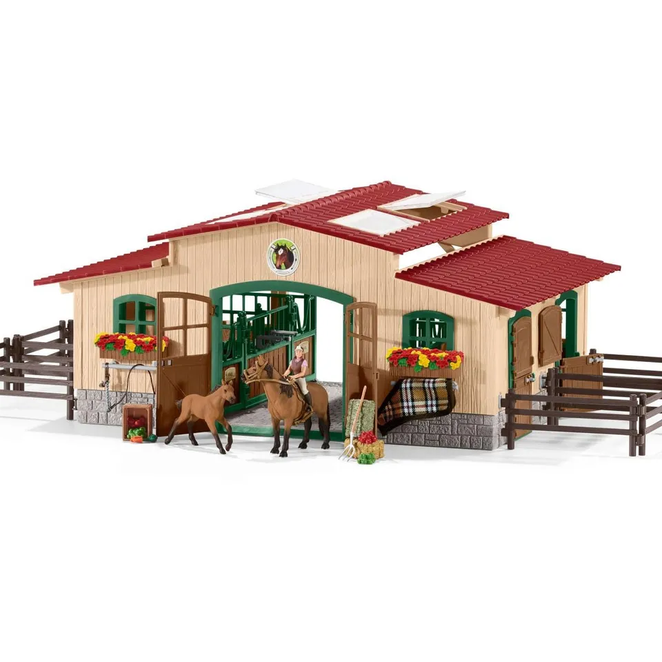 Schleich Horse Club Stalla con Cavalli 42195 Playset Mustang