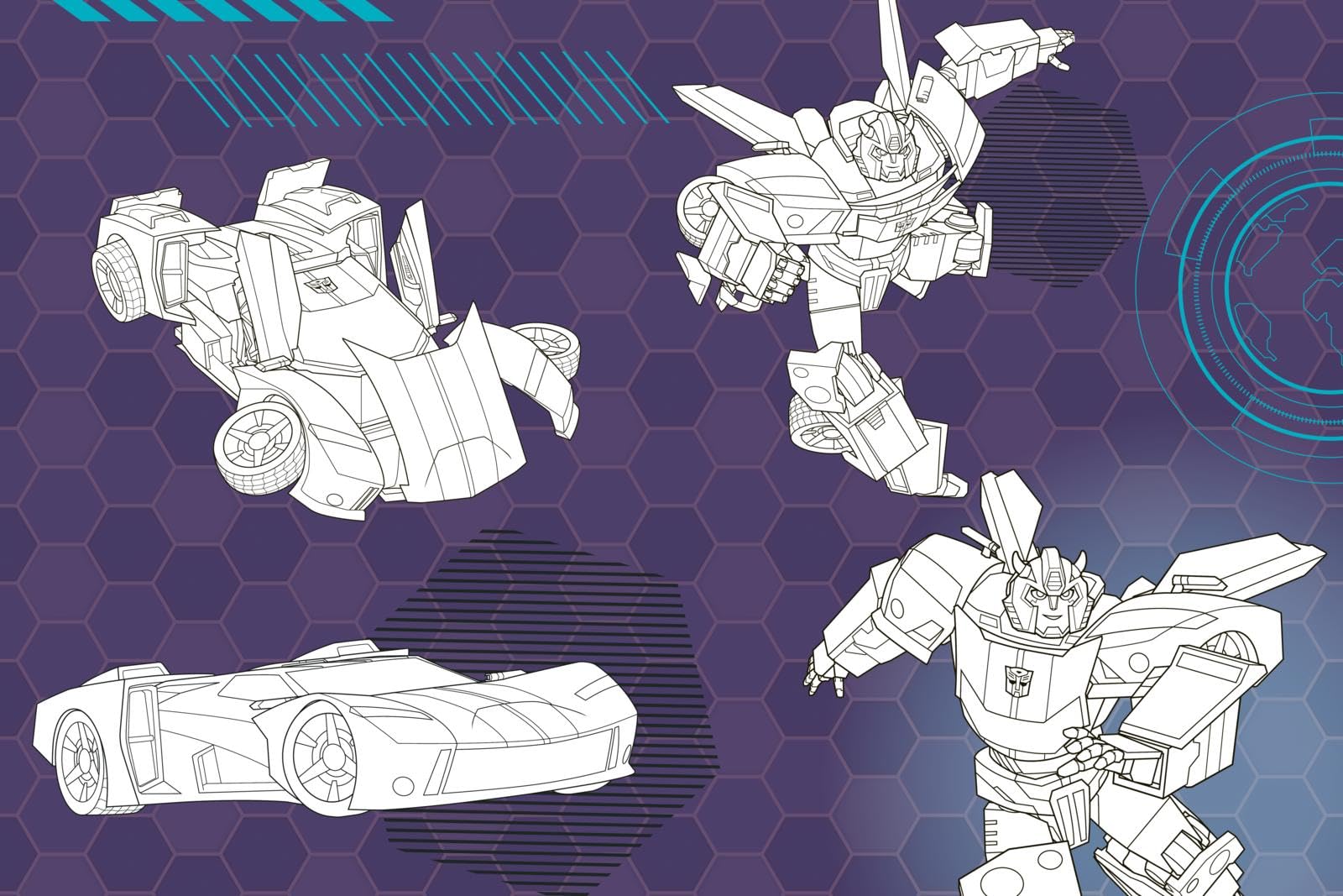 Transformers Earthspark Libro Sticker e da Colorare 4 Anni