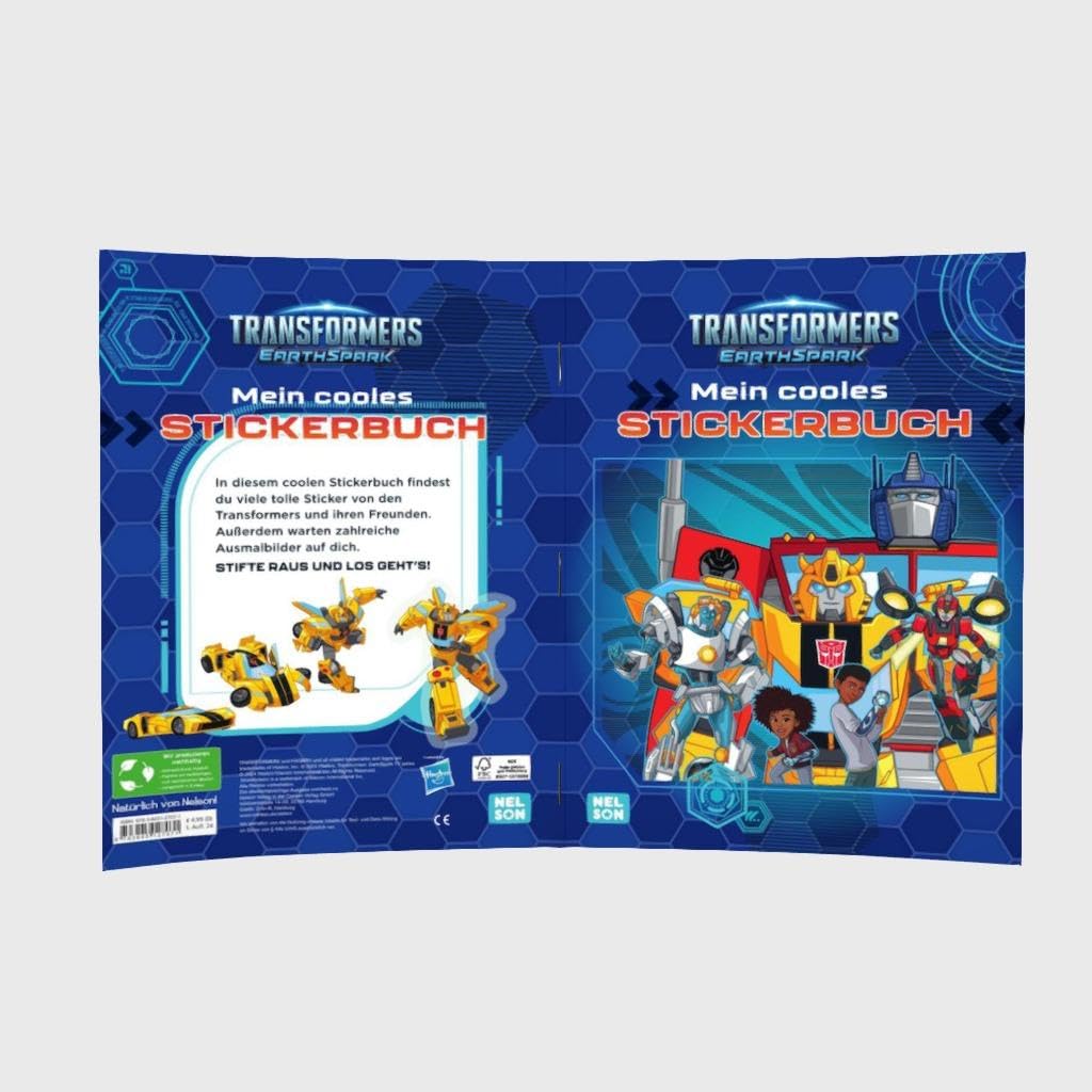 Transformers Earthspark Libro Sticker e da Colorare 4 Anni
