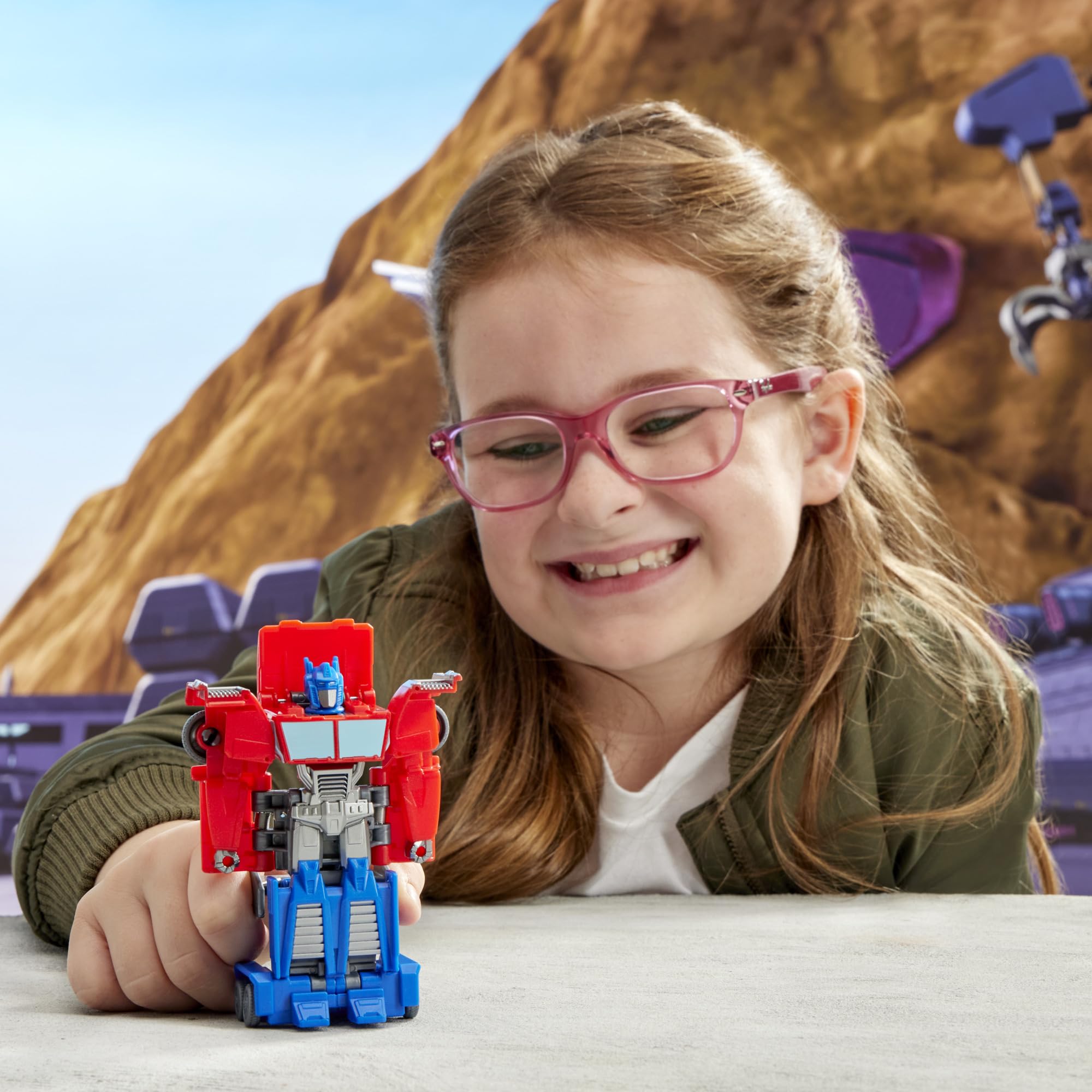 Transformers EarthSpark Optimus Prime action figure 10 cm Smash