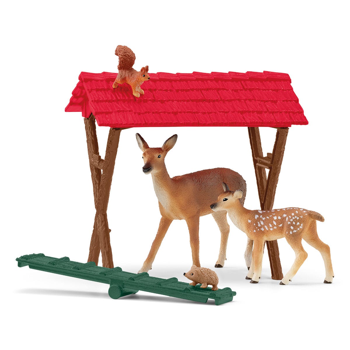 Schleich WILD LIFE Mangiatoia nel Bosco 42658 animali foresta