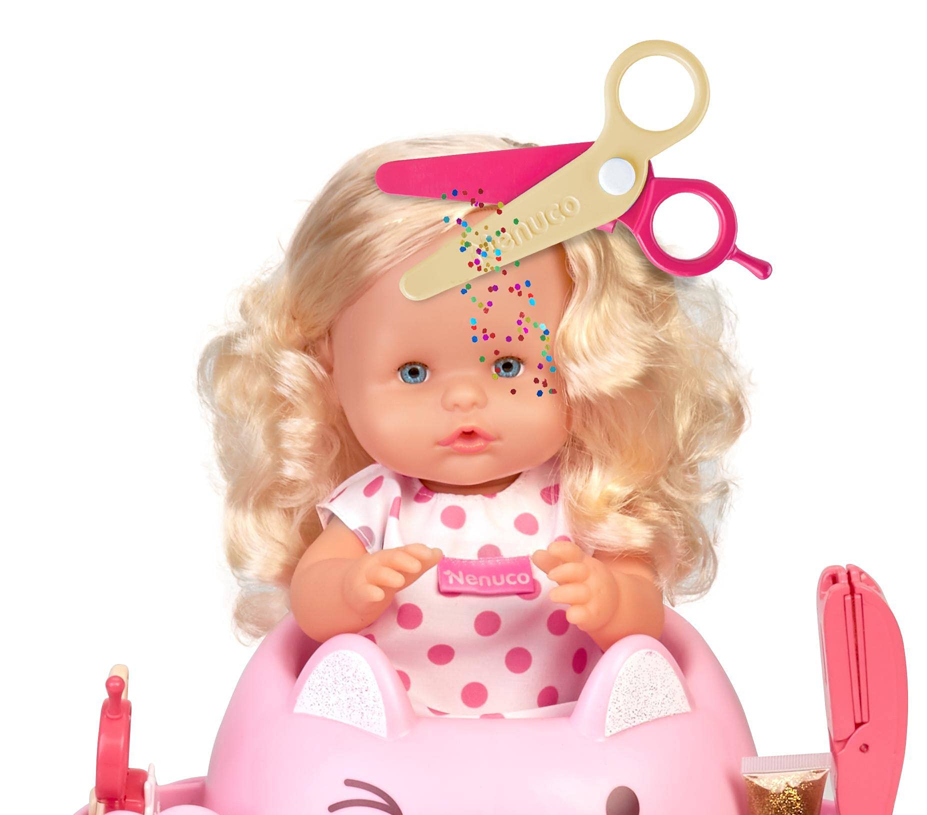 Nenuco Parrucchiera Glitter bambola capelli biondi accessori