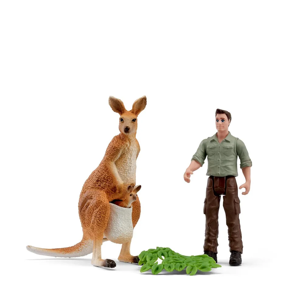 Schleich Wild Life Tour Canguri Ranger set figure animali