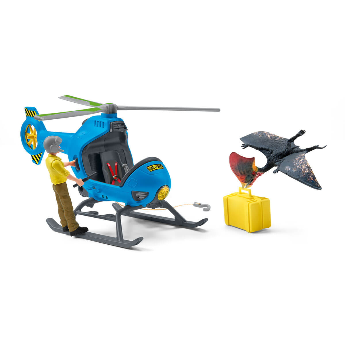 Schleich Dinosaurs 41468 playset attacco aereo elicottero Tapejara