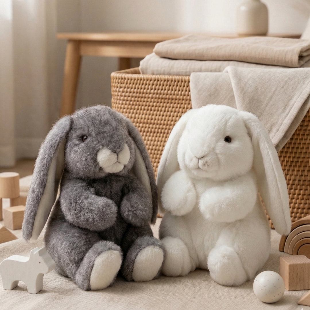 La Pelucherie Rabbits Coniglio Ernest peluche 30cm bianco