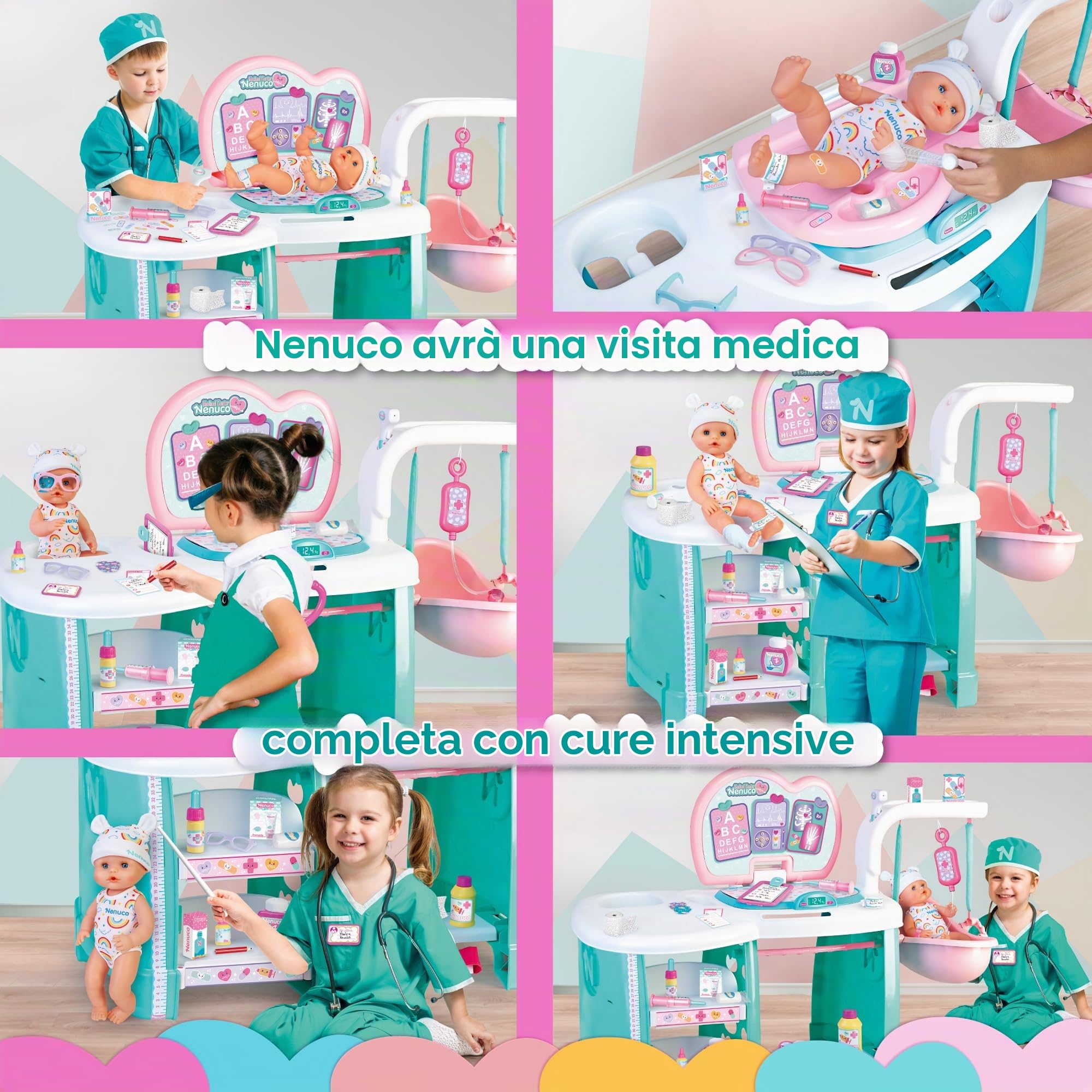 Nenuco Medical Center Bambola 35 cm con 20 Accessori