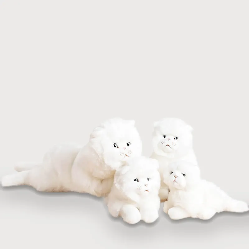 La Pelucherie Cats Oscar gatto peluche 20 cm bianco