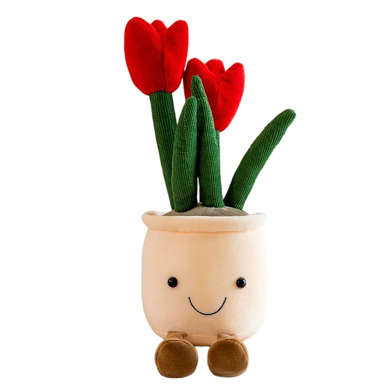 ToyalFriends Tulip peluche fiore 35 cm arancione morbido