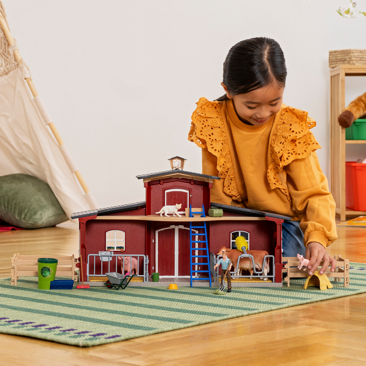 Schleich Farm World Grande Fienile Playset Animali 42606