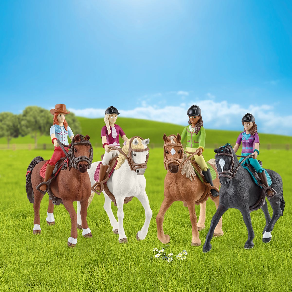 Schleich Horse Club Cavalcata 72221 con 4 cavalli