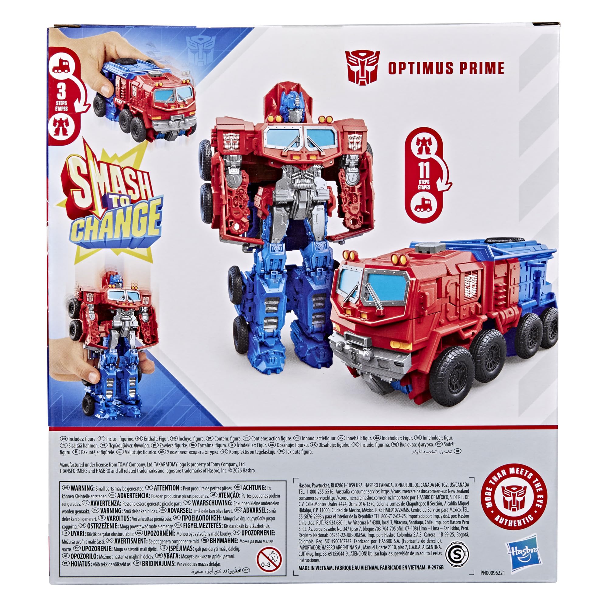 Transformers Smash Changers Optimus Prime action figure 22,5 cm