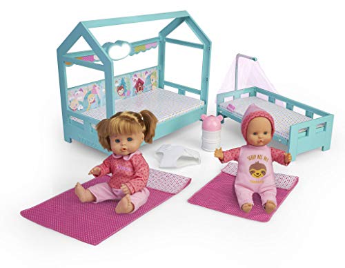 Nenuco Sorelline a Letto Cameretta 35 cm + 25 cm 2 Bambole