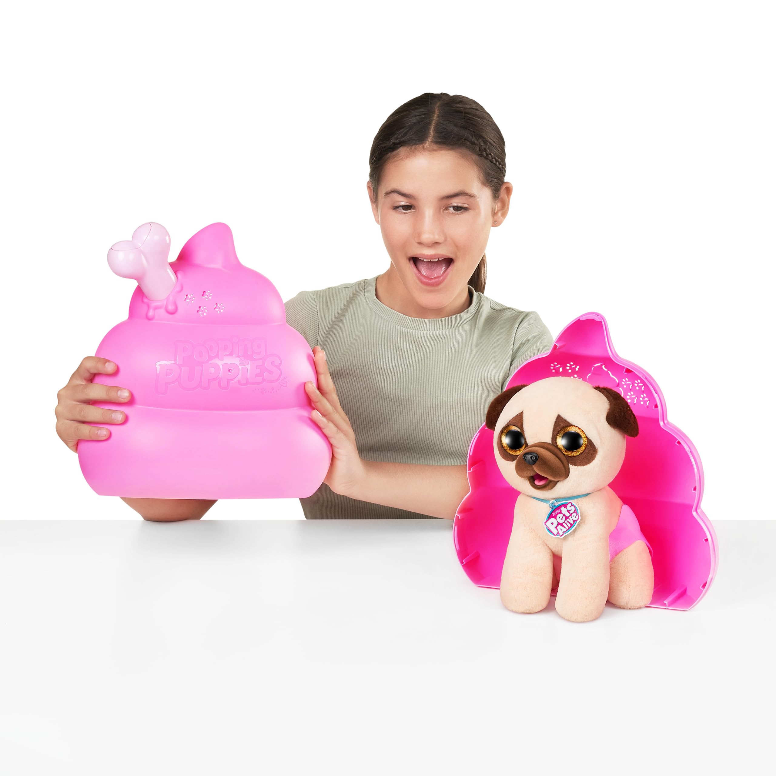 Pets Alive Pooping Puppies peluche cucciolo Carlino interattivo