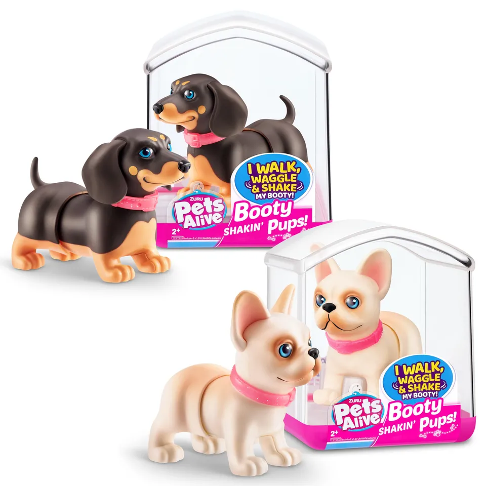 Pets Alive Shakin Pups Peluche Frenchie Bassotto Interattivo
